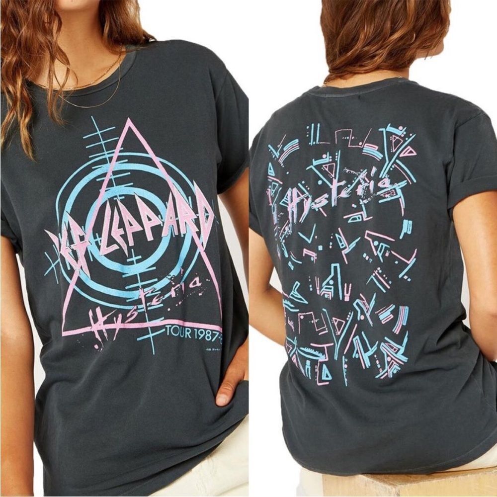 Daydreamer Def Leppard Hysteria 1987-88 Tour Graphic T-Shirt Band Music Concert
